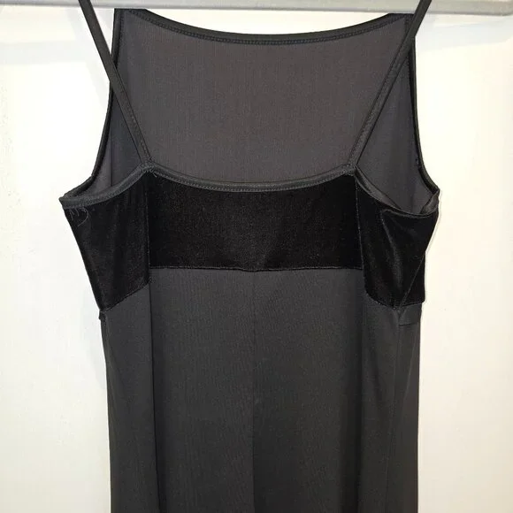 BYER TOO! sz M Vintage Y2K 90s Maxi Formal Dress Gown Gothic Romantic Velvet Top - Picture 4 of 11